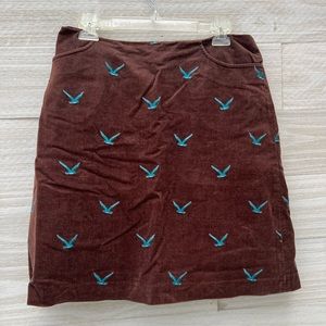 Lilly Pulitzer Corduroy Above Knee Lined Skirt with Pockets